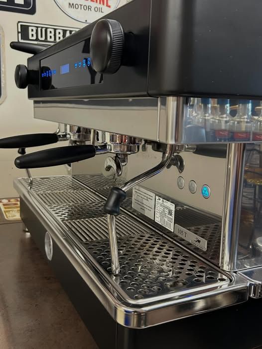 The espresso machine at Hebrews Coffee Shop